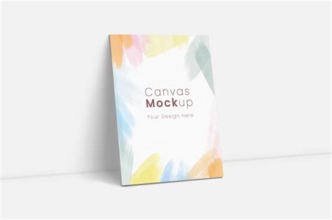 Premium PSD | Canvas on the wall mockup