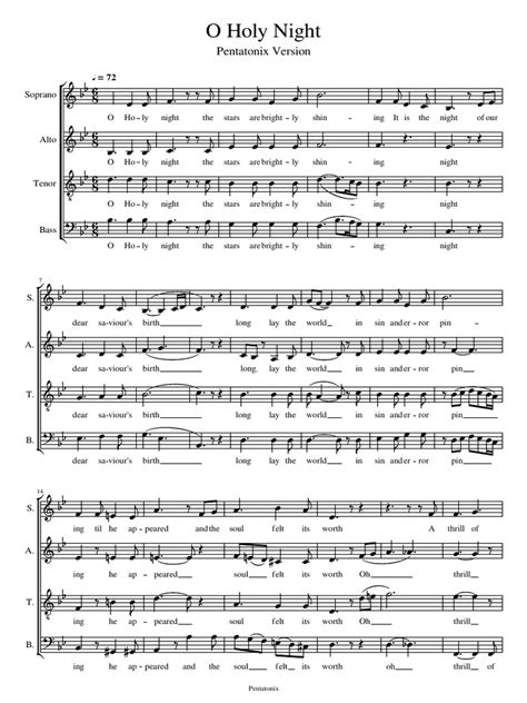 O Holy Night Pentatonix Version | PDF | Musical Compositions | Music Theory