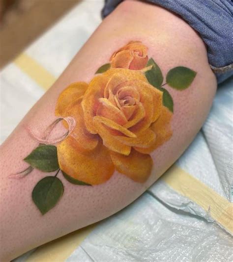 60+ Yellow Rose Tattoos And Their Meanings