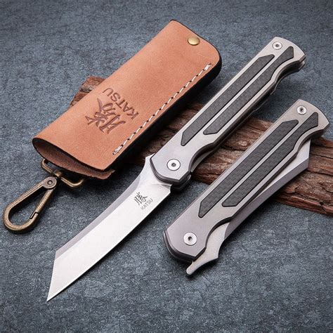 Katsu Carbon/Titanium Folding Knife | Men's Gear