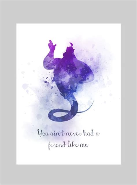 Genie Quote ART PRINT Aladdin You Ain't Never Had a - Etsy Hong Kong