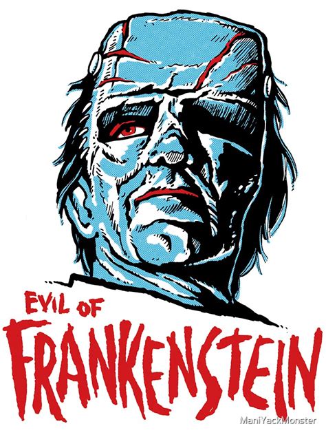 "EVIL of FRANKENSTEIN" Sticker for Sale by ManiYackMonster | Redbubble