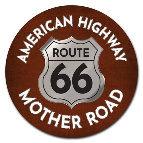 Signmission American Highway 66 Circle Corrugated Plastic Sign C-48-CIR-American Highway 66 | Zoro