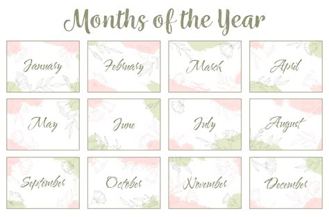 Month Names - 13 Free PDF Printables | Printablee