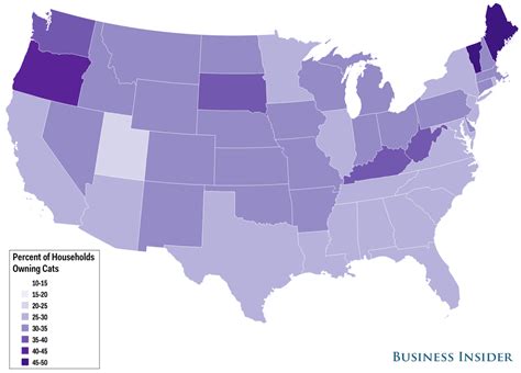 Cat And Dog Ownership Maps - Business Insider