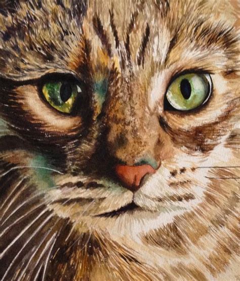 Pin on Katzen | Animal portraits art, Watercolor pet portraits ...