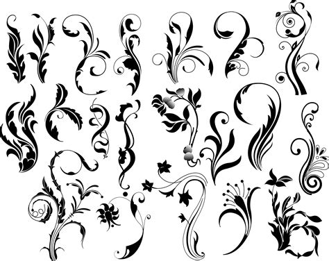 13 Leaf Swirl Vector Images - Free Vector Flourish Leaf, Free Vector Curly Tree Design and Fall ...