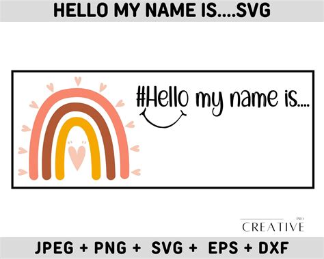 Name Labels, Name Tags, Digital Download, Instant Download, Hello My ...