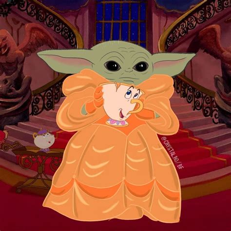 Baby Yoda as Disney Princess funny images - YouLoveIt.com