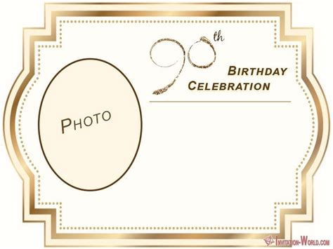 90th Birthday Invitation Ideas - Invitation World | 90th birthday ...