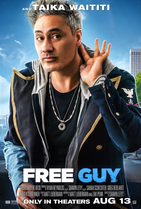 Free Guy || Taika Waititi as Antwan || Promotional Poster - Movies ...