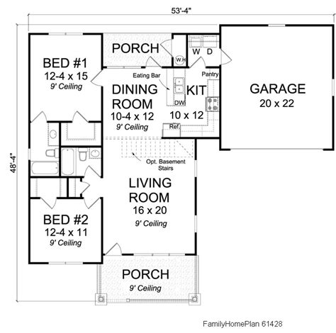 Small House Floor Plans | Small Country House Plans | House Plans Online