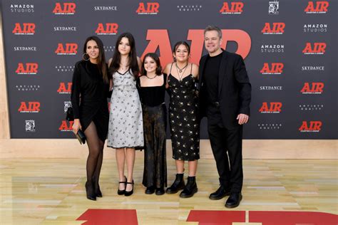 Matt Damon's Daughters Make Rare Red Carpet Appearance At 'Air' Premiere