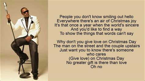 Give Love on Christmas Day by Johnny Gill (Lyrics) - YouTube