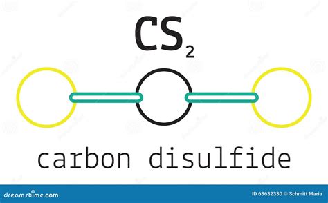 Molécula Del Disulfuro De Carbono CS2 Ilustración del Vector ...