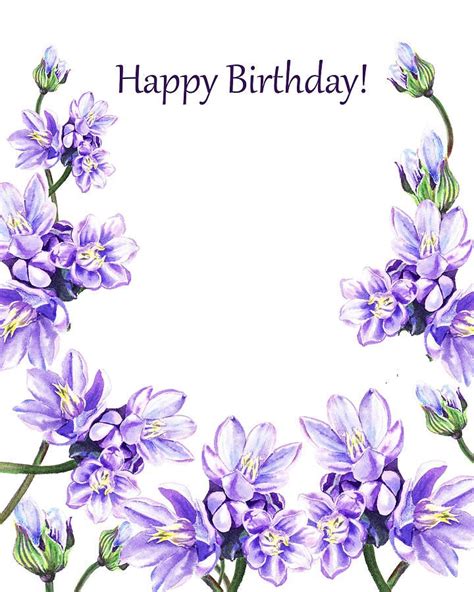 Happy Birthday Purple Flowers | Birthday | Pinterest | Happy birthday, Birthdays and Birthday memes