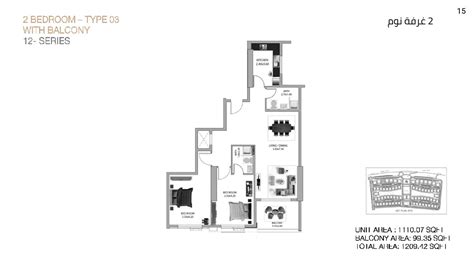 Rose Tower by GJ Properties at Ajman - Floor Plan