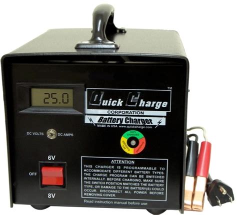 Quick Charge Portable 6 and 8 Volt 25 Amp Charger | ChargingChargers.com