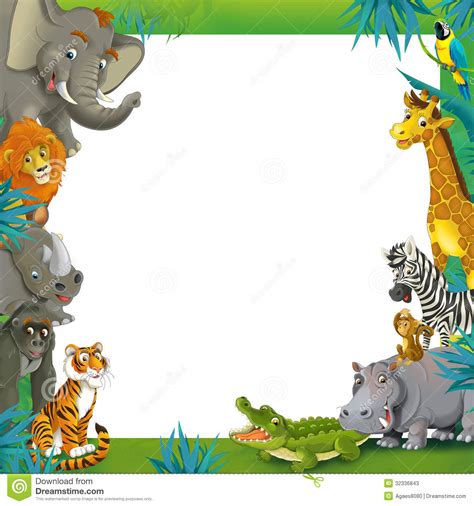 6 Best Images of Free Printable Safari Animal Border - Jungle Animal Border, Baby Jungle Animals ...