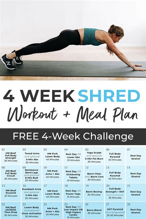 4-Week Workout Plan (with YouTube Videos) | Nourish Move Love