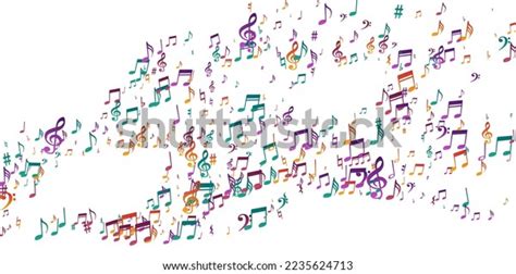 Musical Notes Flying Vector Wallpaper Melody Stock Vector (Royalty Free) 2235624713 | Shutterstock