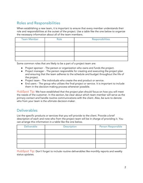 Free Project Plan Template for Word | PDF | Google Docs | HubSpot