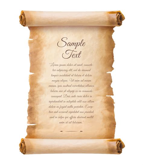 old parchment paper scroll sheet vintage aged or texture isolated on white background 8774307 ...