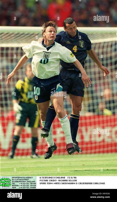 SHERINGHAM & COLIN CALDERWOOD SCOTLAND V ENGLAND 15 June 1996 Stock Photo - Alamy