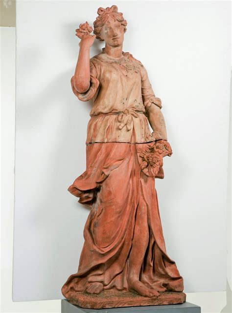 Life Size Italian Terra Cotta Statue Of Goddess Flora at 1stdibs