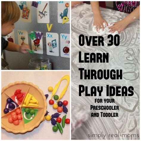 Over 30 learn through play ideas for your preschooler and toddler Play ...