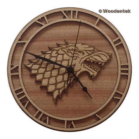 Handmade Game of Thrones Wood Wall Clocks | Gadgetsin