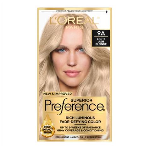 L'Oreal Paris Superior Preference 9A Light Ash Blonde Permanent Hair ...