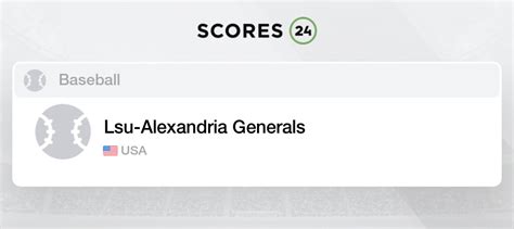 Lsu-Alexandria Generals Fixtures, Schedule and Live Results Baseball USA