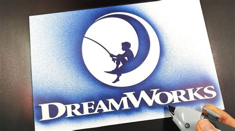 How to draw DreamWorks logo with a stencil | Logo art | Stencil art ...