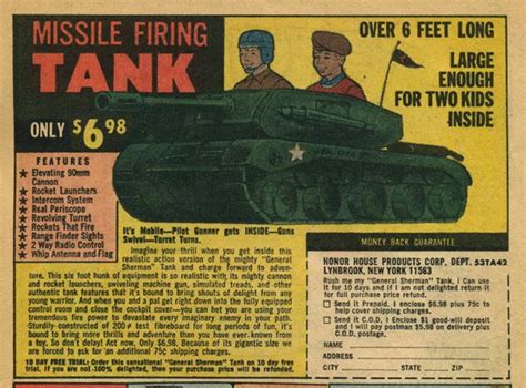 SECRET FUN BLOG: MISSILE FIRING TANK FROM HONOR HOUSE