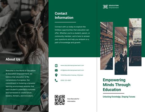 White Green Education Brochure Template - Venngage