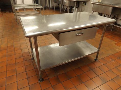 STAINLESS STEEL PREP TABLE W/ DRAWER & SHELF | Stainless steel prep ...