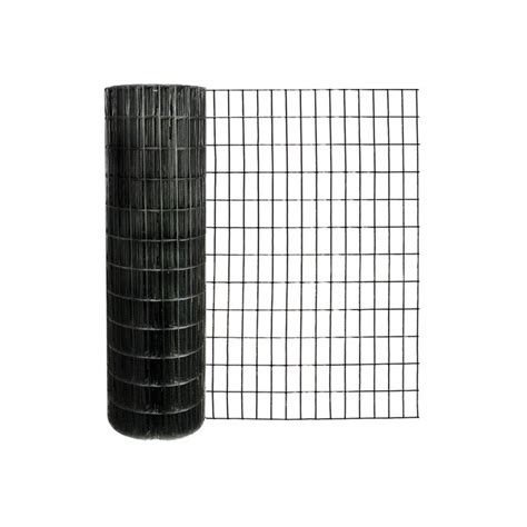 Garden Zone PVC coated welded wire 100-ft x 4-ft Black PVC Coated Steel Welded Wire Garden ...