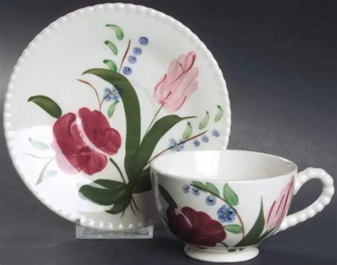 BLUE RIDGE SOUTHERN Pottery Bluebell Bouquet Cup & Saucer 5560901 $19.99 - PicClick