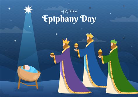 Happy Epiphany Day Template Hand Drawn Cartoon Flat Illustration ...