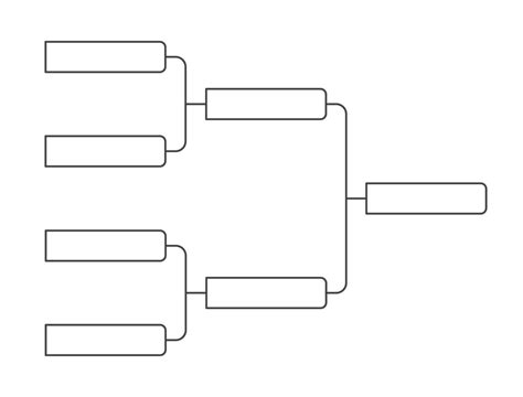 4 team tournament bracket championship template flat style design ...