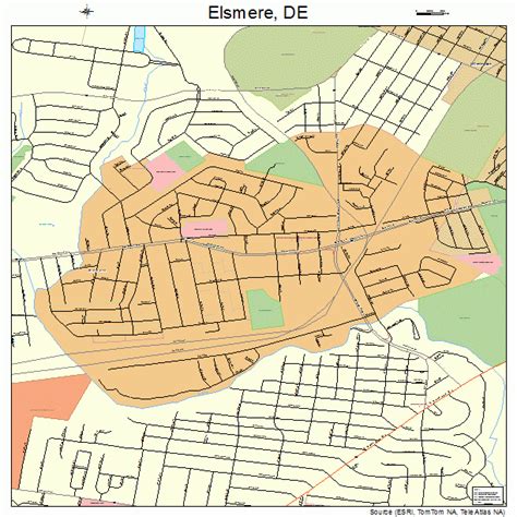 Elsmere Delaware Street Map 1024540