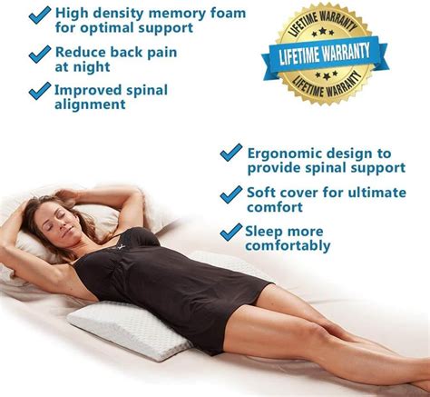 ComfiLife Lumbar Support Pillow for Sleeping Memory Foam Pillow for Back Pain Relief – ComfiLife