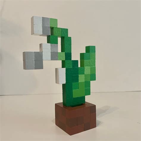 Wooden Minecraft Lily of the Valley in Flower Pot - Etsy Australia