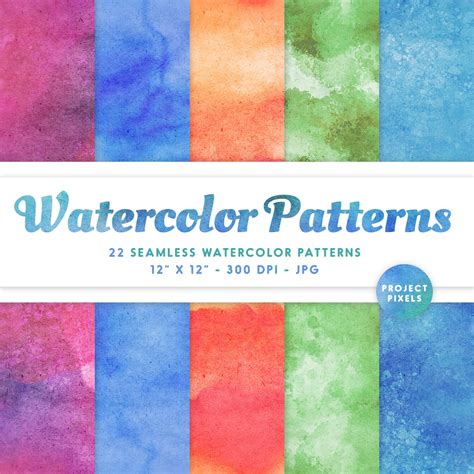 Watercolor Patterns Seamless Texture Patterns Digital Paper - Etsy