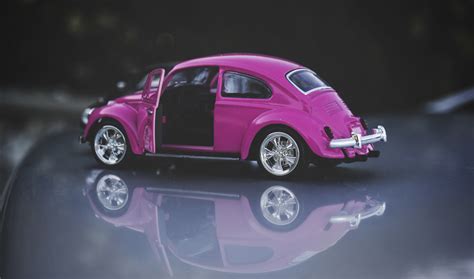 Free Images : vintage, wheel, old, pink, vw beetle, city car, model car, land vehicle ...