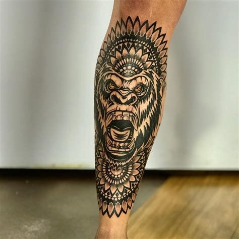 Details 78+ traditional tattoo gorilla best - in.coedo.com.vn