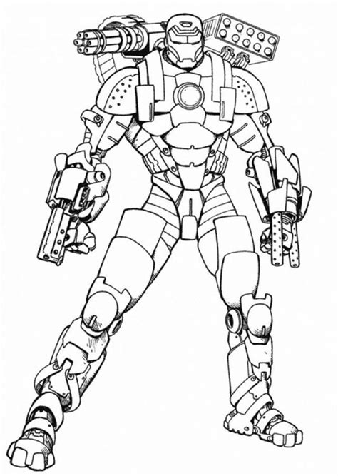 Iron Man War Machine Type Coloring Page - NetArt