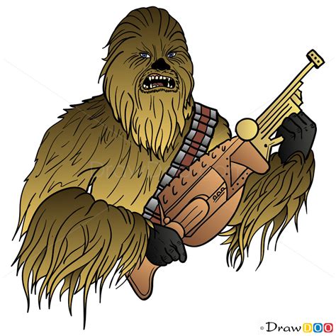 Chewbacca Cartoon Drawing - Wars Star Yoda Clipart Baby Clip Characters Transparent Chewbacca ...