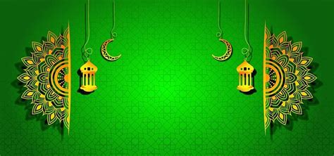 Islamic Green and Gold Elegant Background